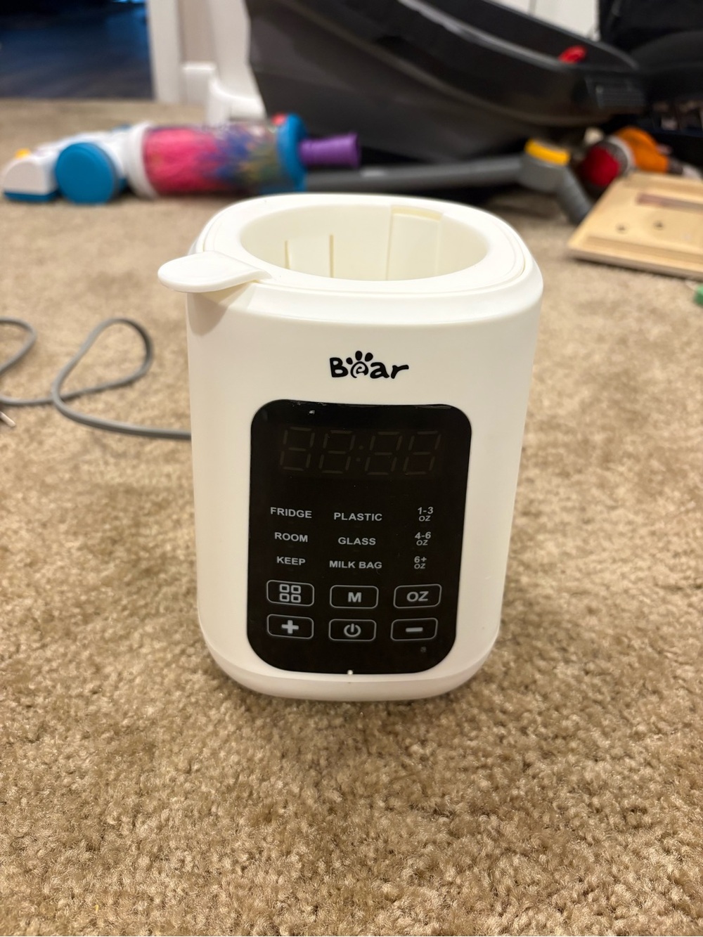 Amazon White Electric Bottle Warmer with Digital Display